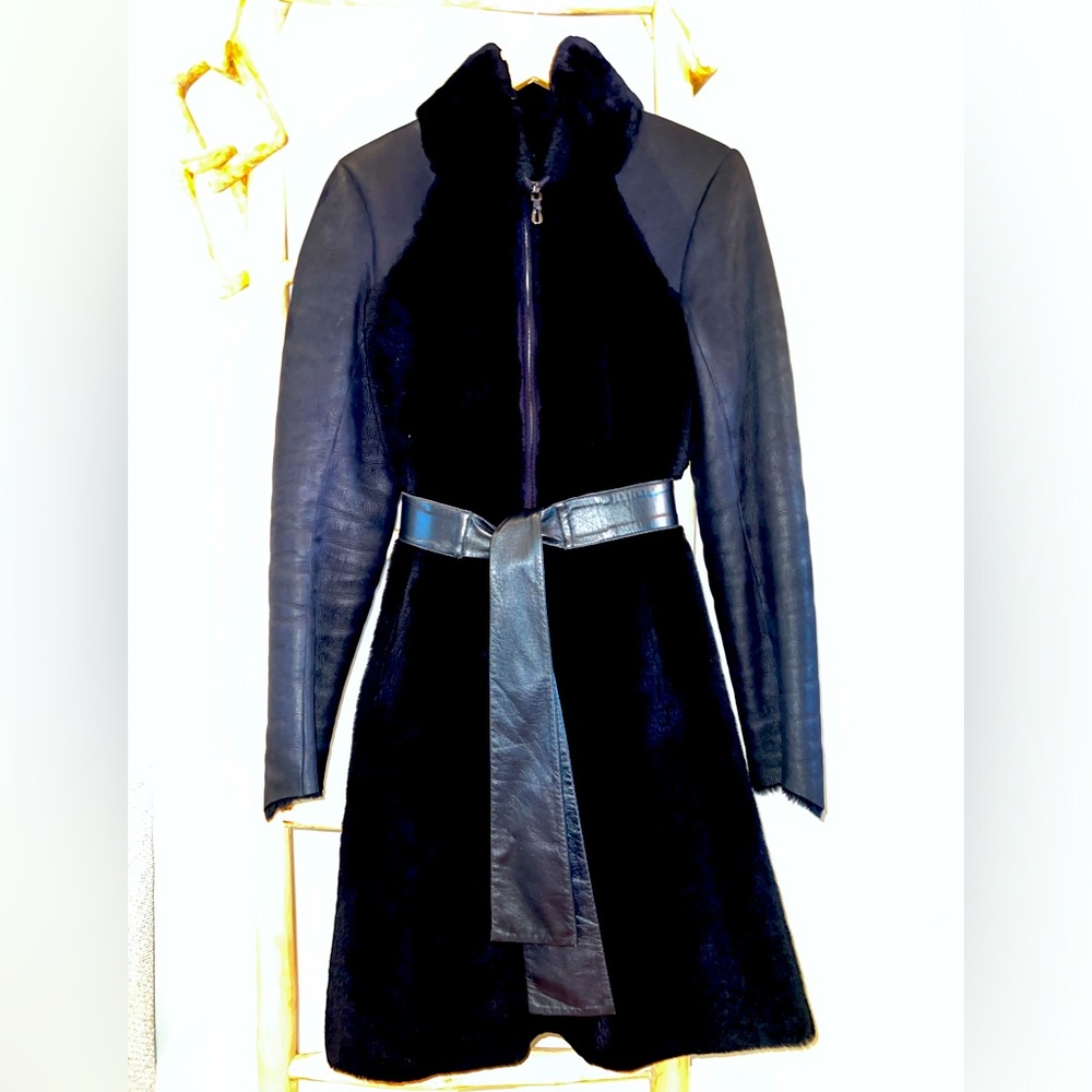 Black Women's Jacket with Belt